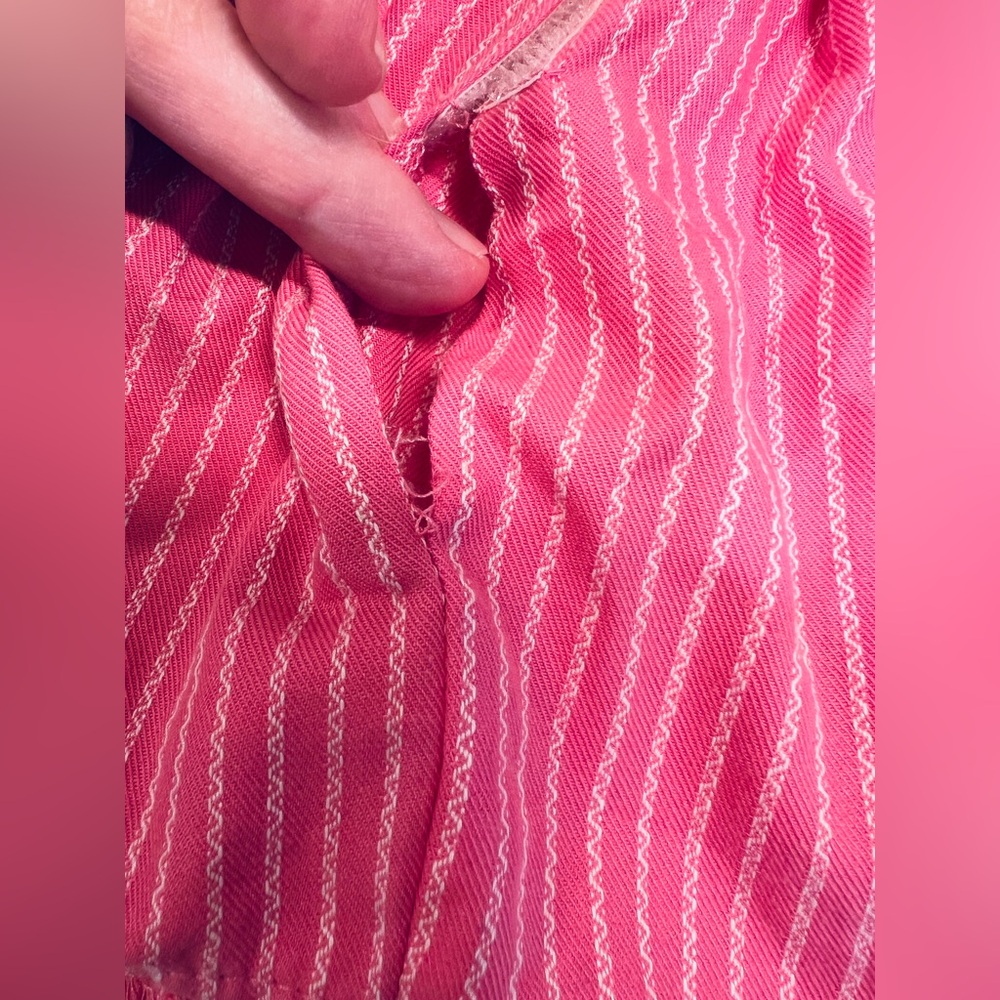 American Girl Addy Pink with white pin stripes Meet Dress - Picture 4 of 5